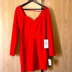 Crystal Doll red long sleeves dress
